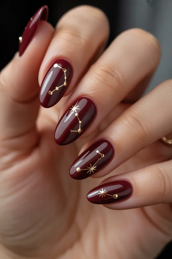 Aries Nail Designs 9 8. Aries Nail Designs Almond — Celestial Stars