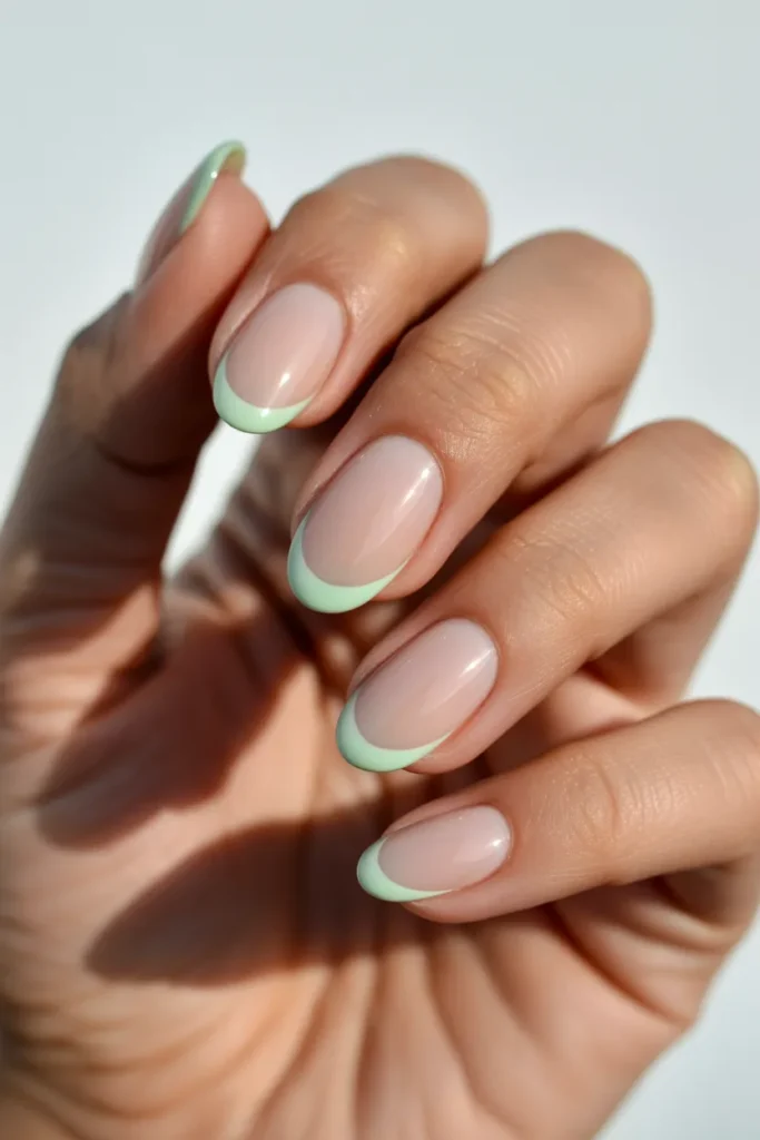 Mint Green Spring Nails 9 8. Mint Green French Tip Nails