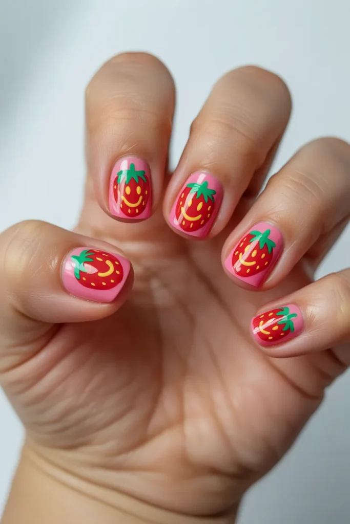 Strawberry Nail Art 10 9. Strawberry Nail Art for Kids