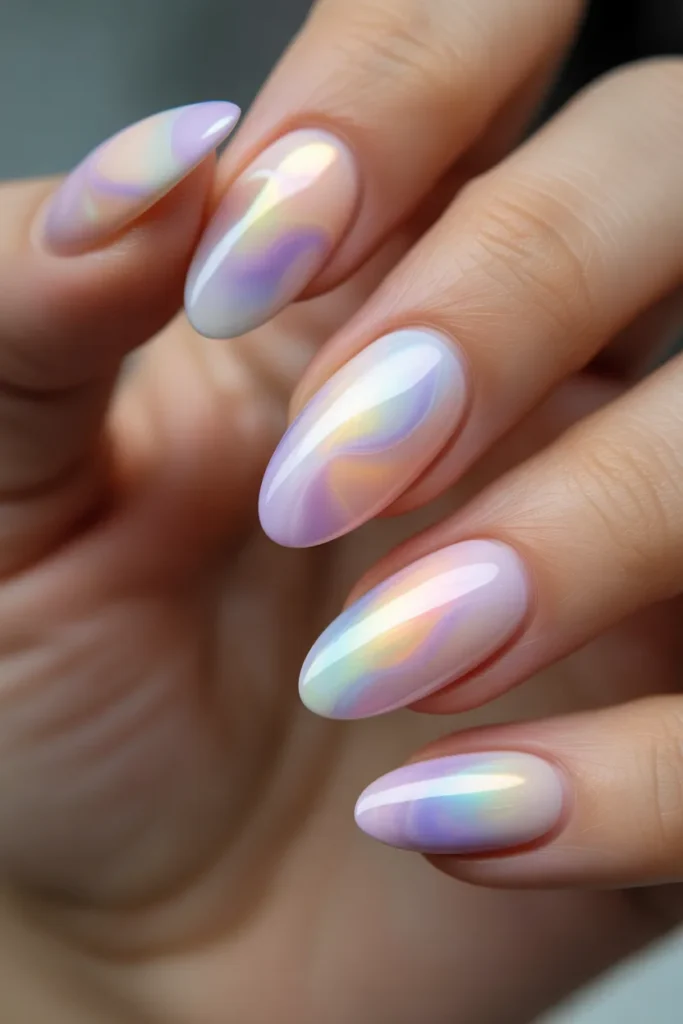 Aura Nail Art on Almond Shape.16