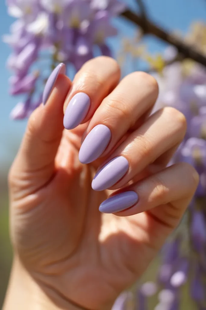 01 Soft Lavender Almond Nails