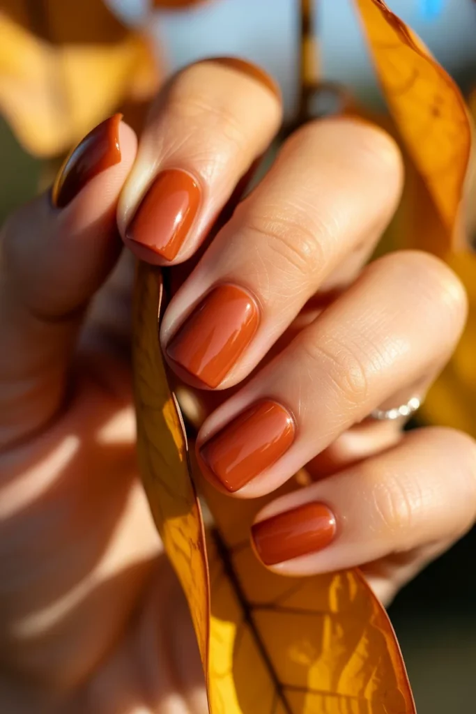 02 Burnt Orange Nails — Autumn Luxury · Beginner · All Tones