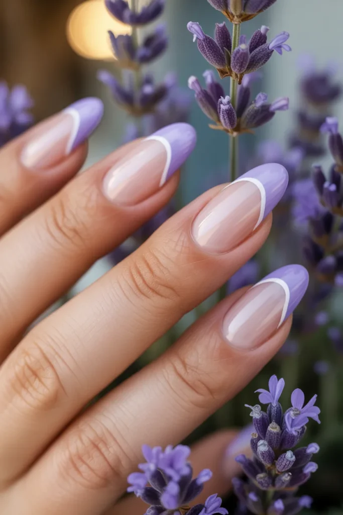 03 Lavender French Tips — Almond
