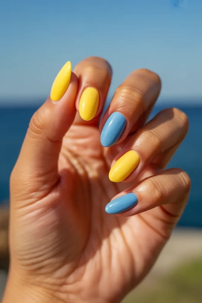 04 Lemon Nails and Blue — Mediterranean Duo · Beginner