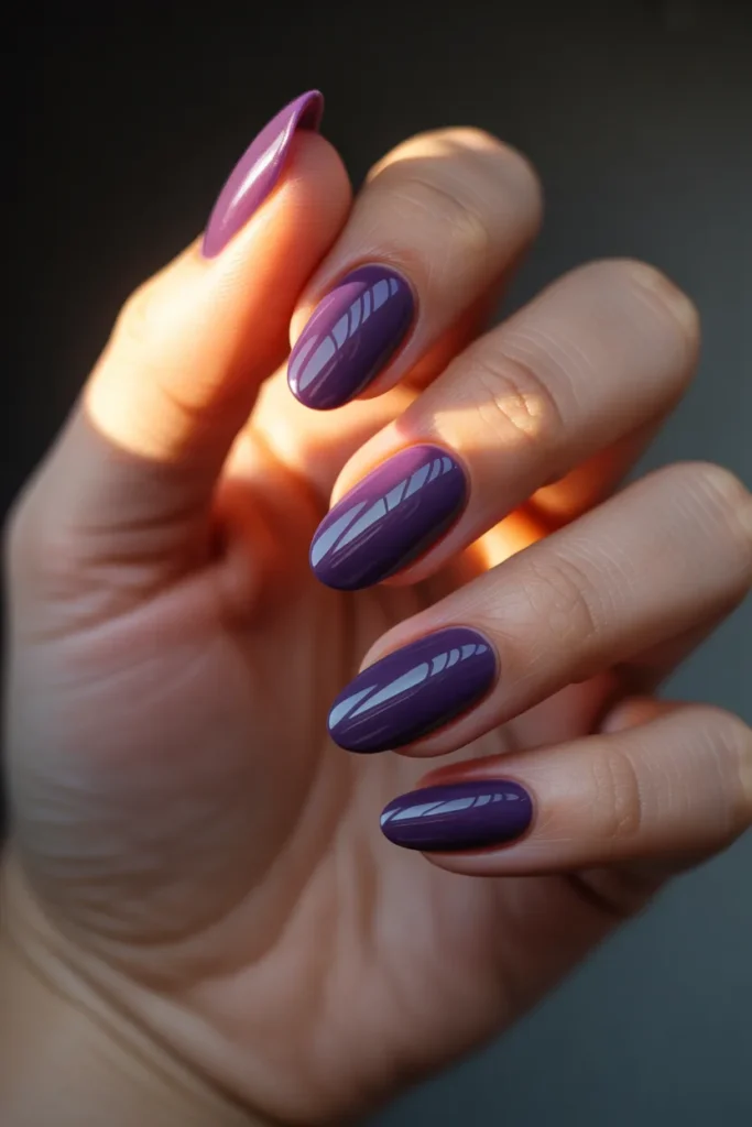 05 Purple Cat Eye Gel Nails