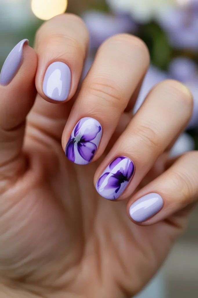 06 Light Purple Blooming Gel Nails