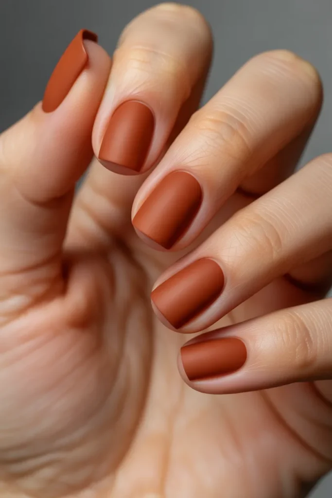 08 Burnt Orange Nail Polish — Matte Velvet · Beginner