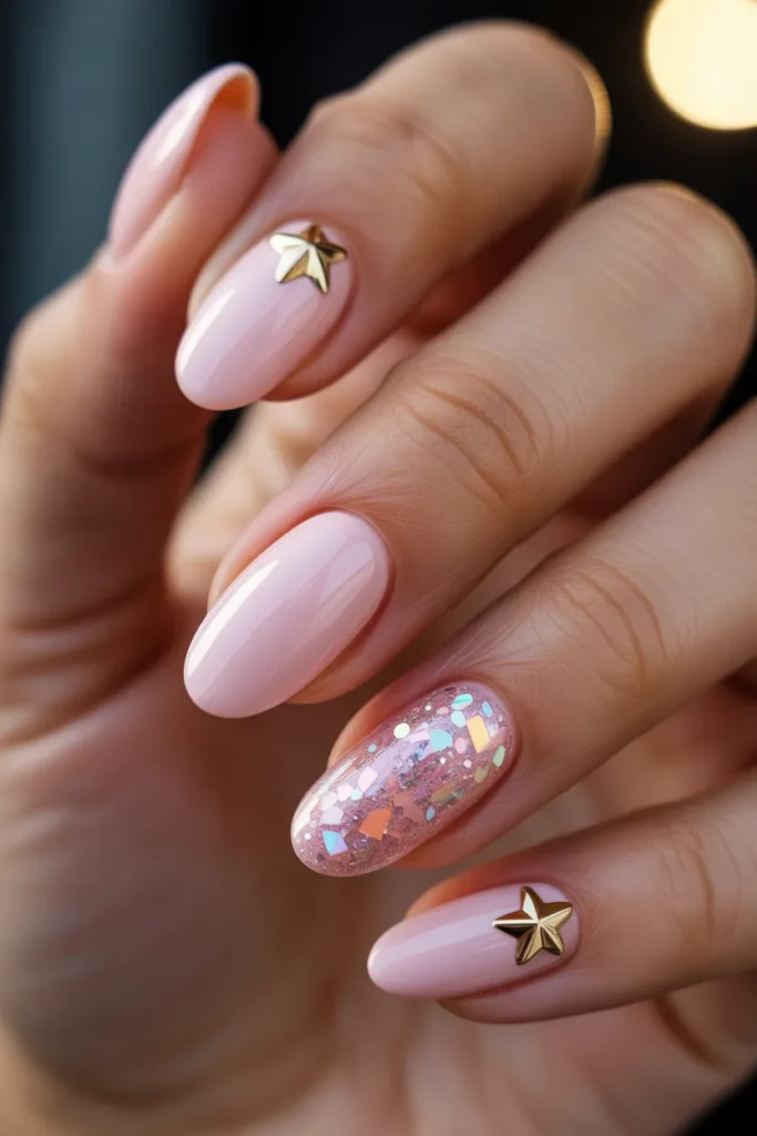 08 May Birthday Nails — Pink Glitter