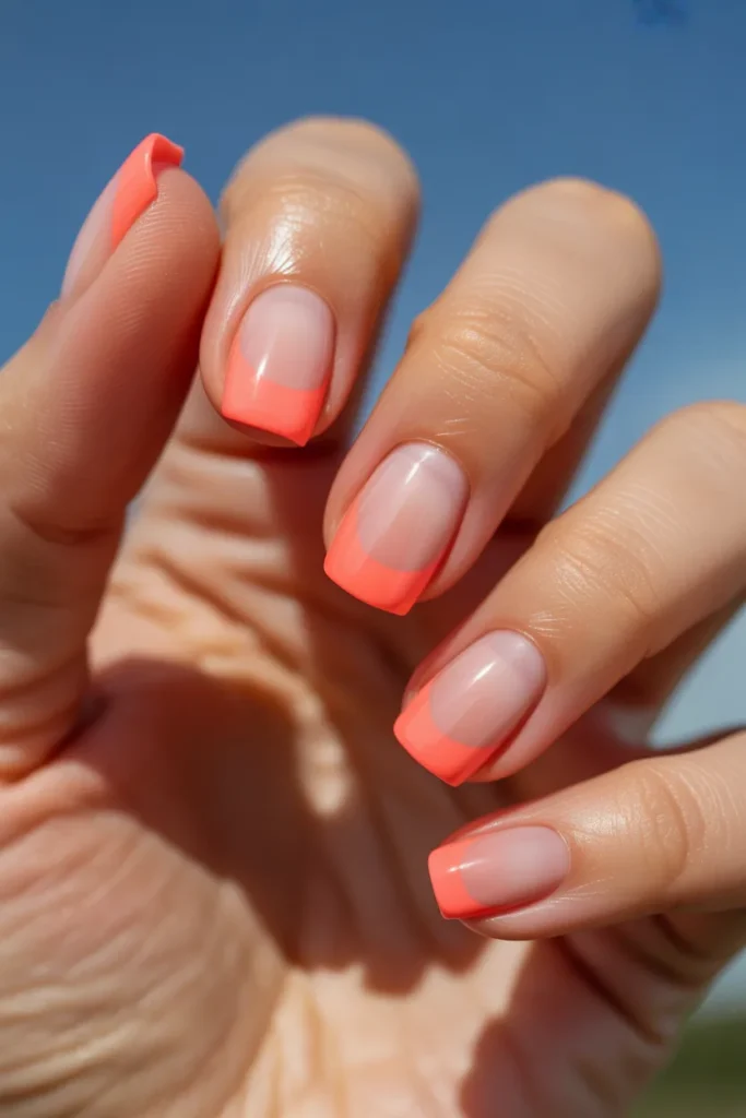 08 Summer Acrylic Nails Short — Vibrant Gel Set · Beginner