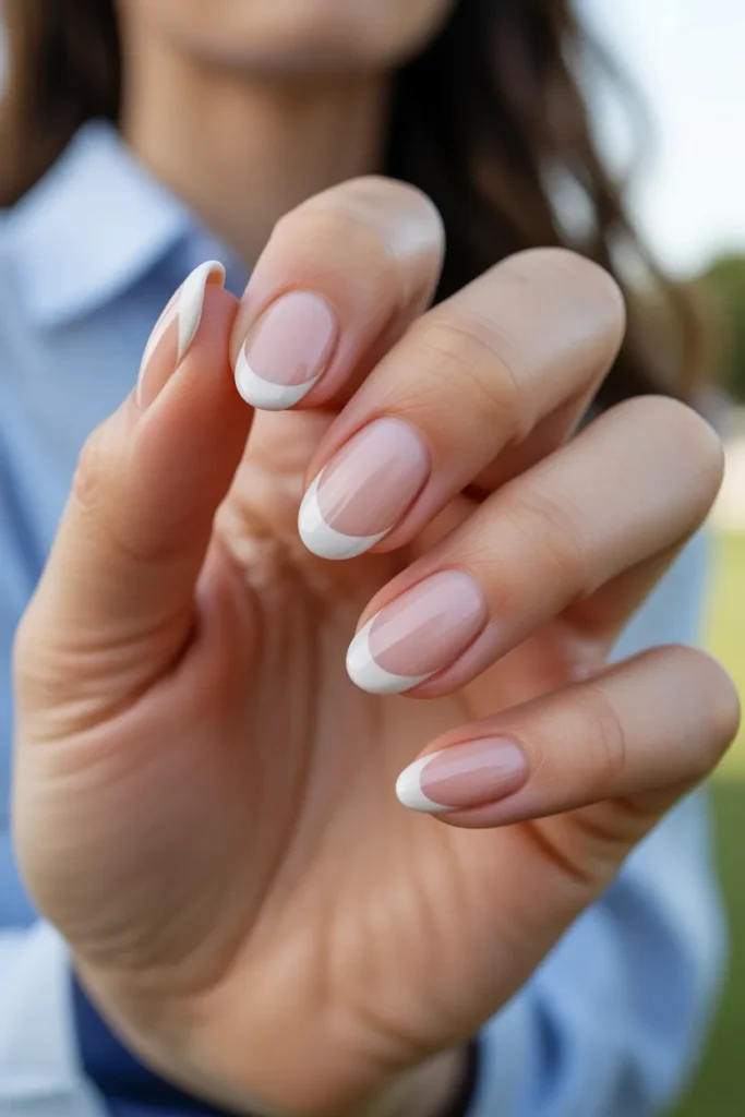 1. Classic French Tips — The Timeless Choice