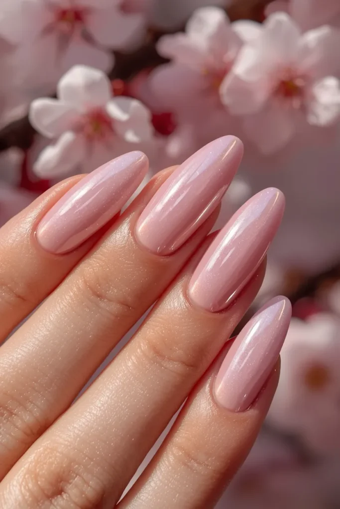1. Soft Baby Pink Chrome Nails That Feel Like Spring in Every Glance