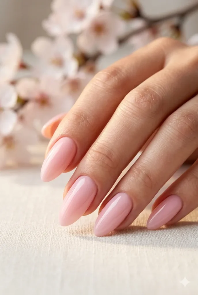 1.Soft Pastel Pink Acrylic Nails That Feel Like the First Day of Spring