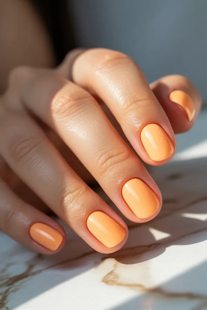 10 Soft Peach Orange Nails — Subtle and Elegant · Beginner · All Tones