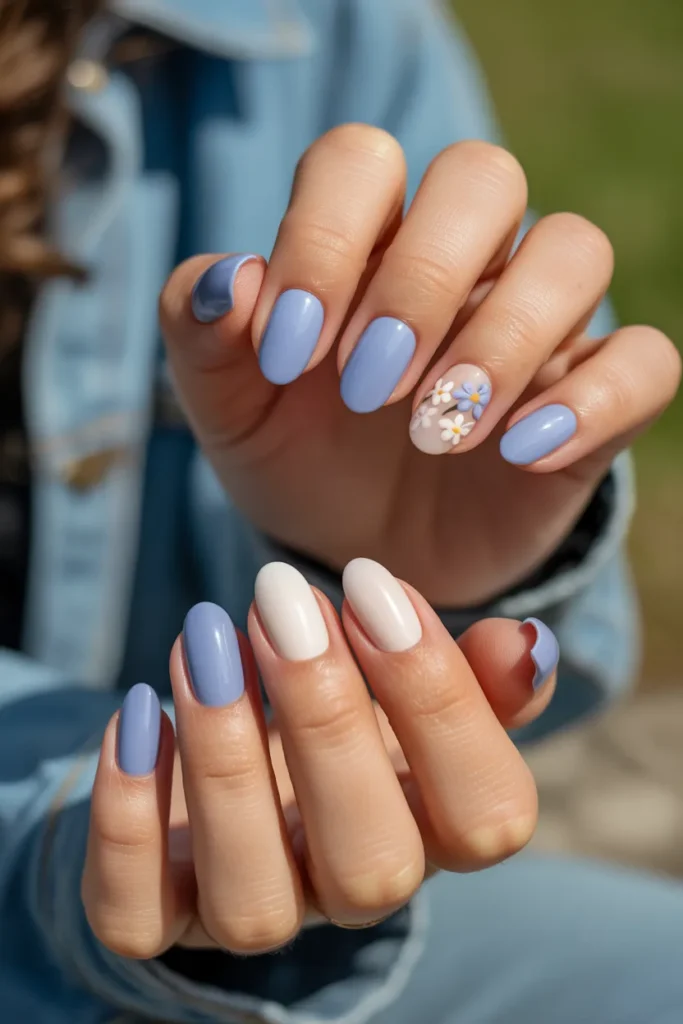 10. Best Blue Spring Nails Ideas 2026 Blueberry Inspired Short Nails