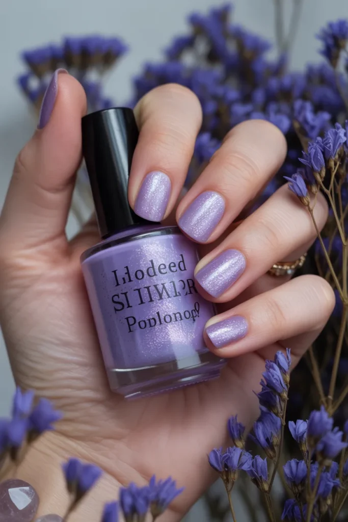 10. Purple and Lavender Glitter Nail Polish