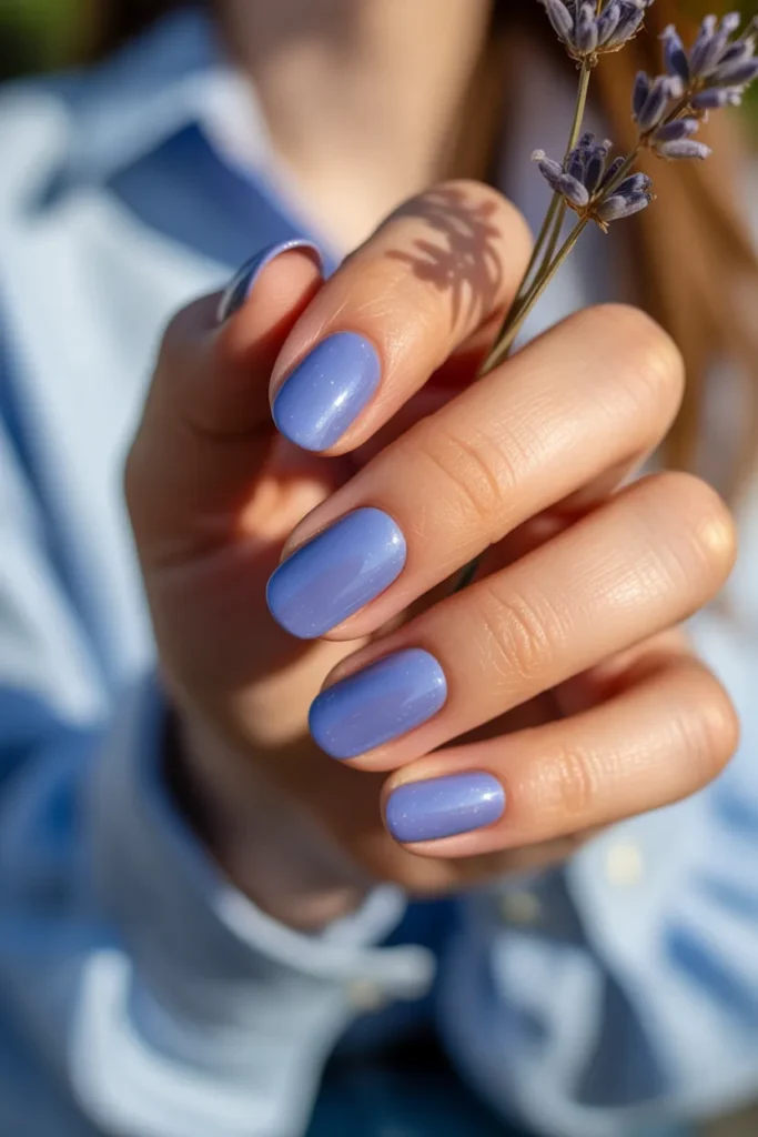 11.Blue Gel X Nails — From Baby Blue to Navy