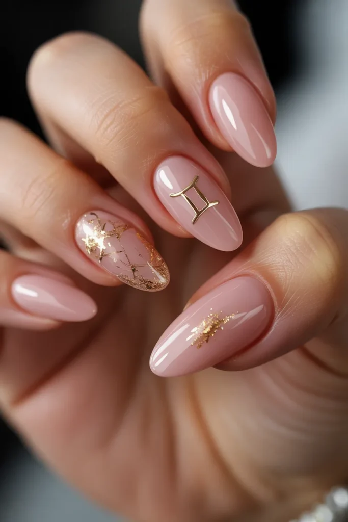 12 Gemini Nails Acrylic Pink — Feminine Zodiac · Beginner