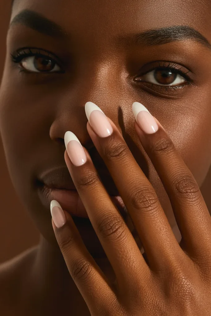 12 Milky White Nails by Skin Tone — Deep Brown Skin