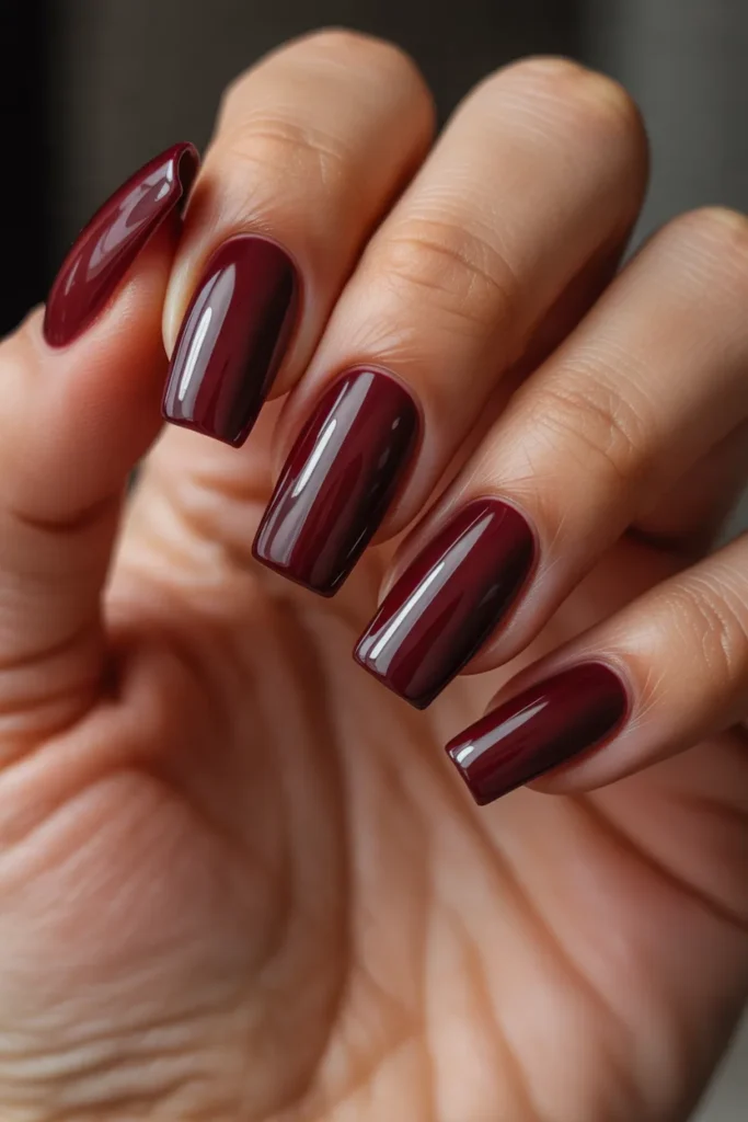 12. Burgundy Nails — Dark and Sophisticated