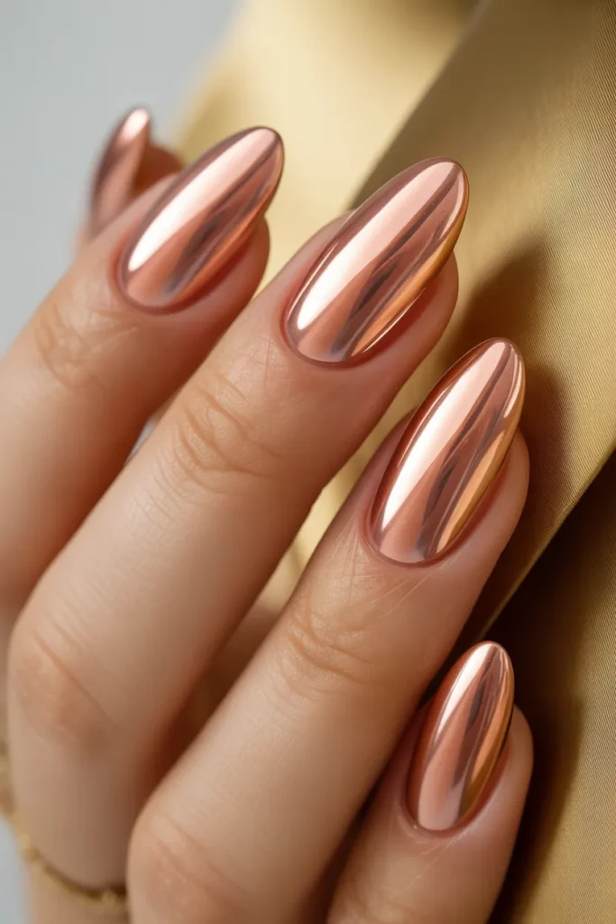 12. Chrome Ombre Nails for Spring That Look Like a Gradient Painted by the Season Itself