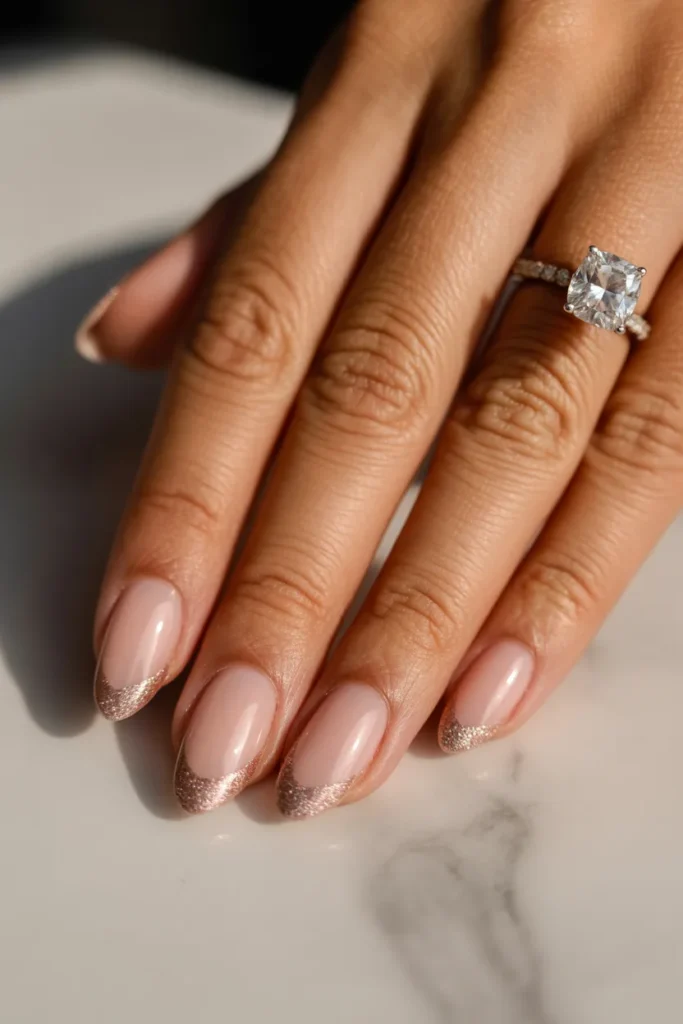 Glitter Nails 13 12. Engagement Nails with Glitter