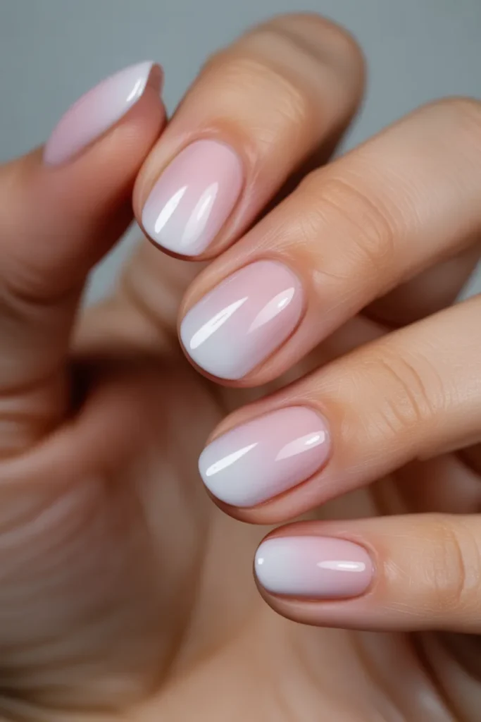 12. Pastel Pink Ombre Nails — The Gradient That Never Gets Old