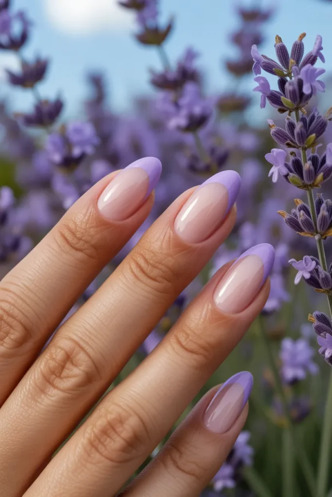 14 Lavender Purple French Tips