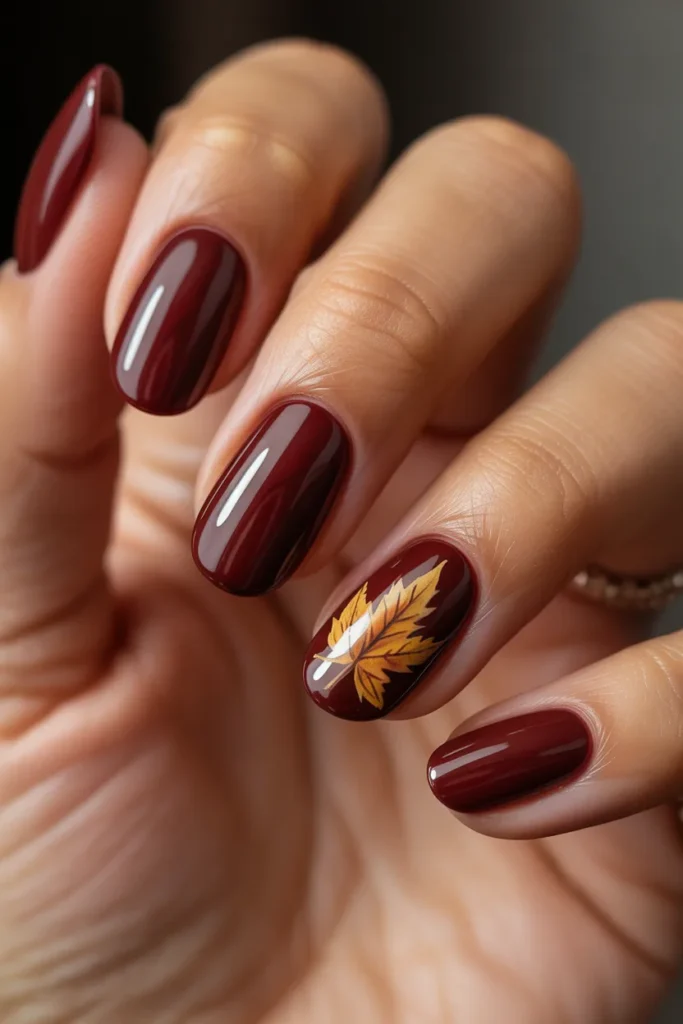 14 Rich Burgundy Nails — Autumn Statement Set · Intermediate