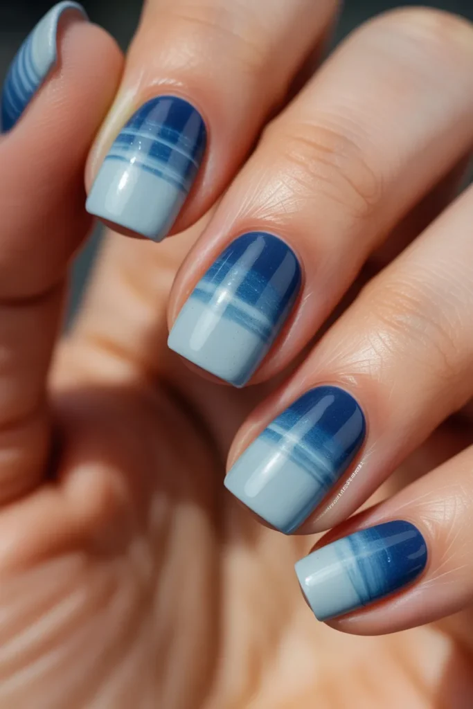 14 Summer Ombre Nails Blue — Denim Effect