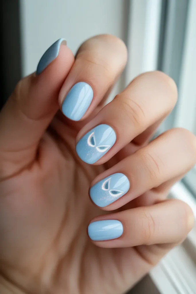 Blue Cat Eye Nails 16 15. Baby Blue Cat Eye Nails That Feel Soft Airy and Completely Spring Perfect