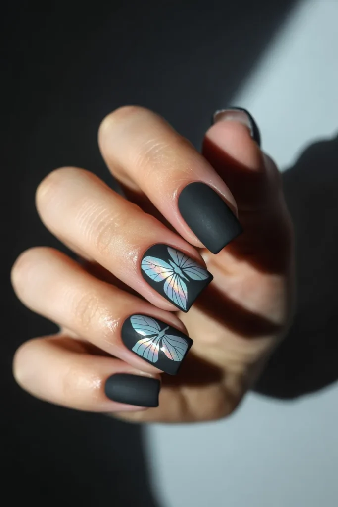 15. Butterfly Nail Square Shape