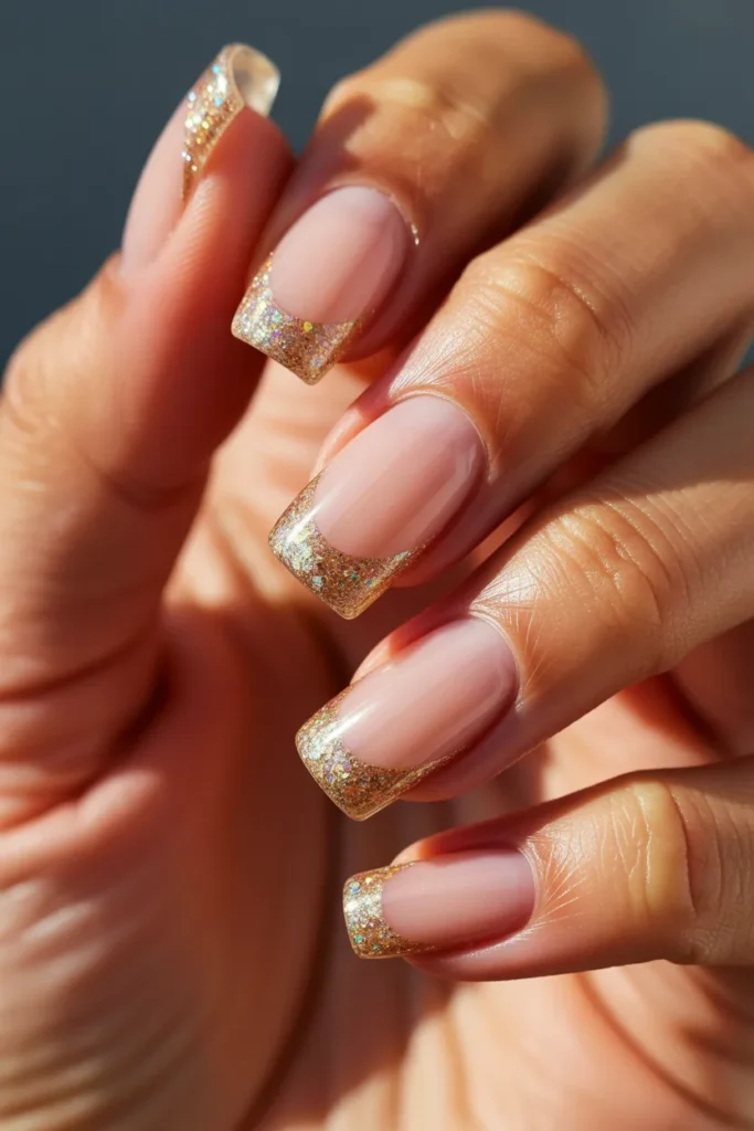 16 Summer Acrylic Nail Ideas — Glitter French · Beginner