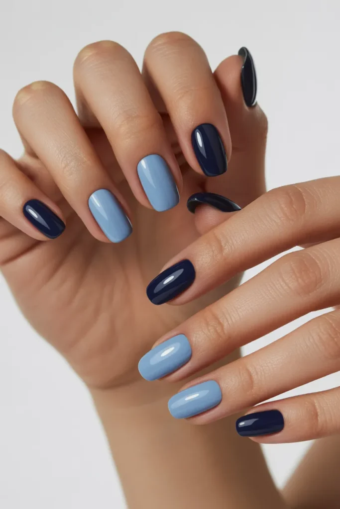 16. Dual Tone Blue Navy and Powder