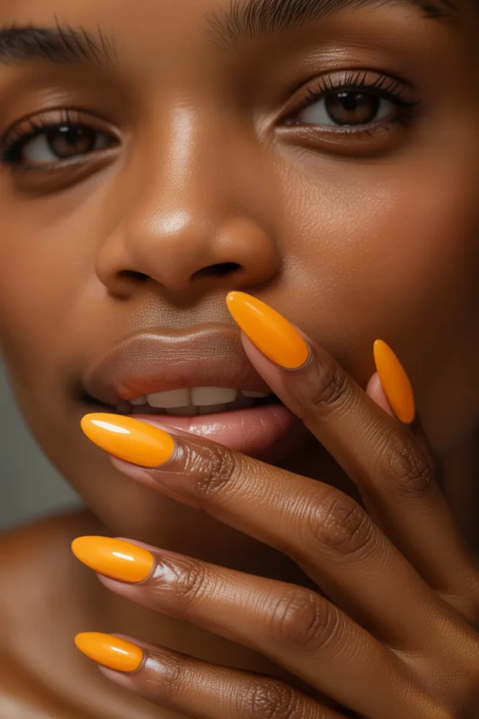 17 Orange Nails for Brown Skin — Warm Citrus · Beginner