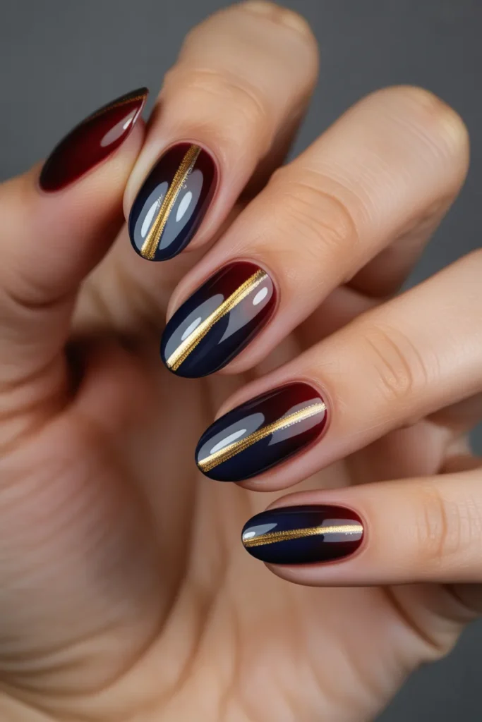 17. Subtle Gold Chrome Cat Eye Nails