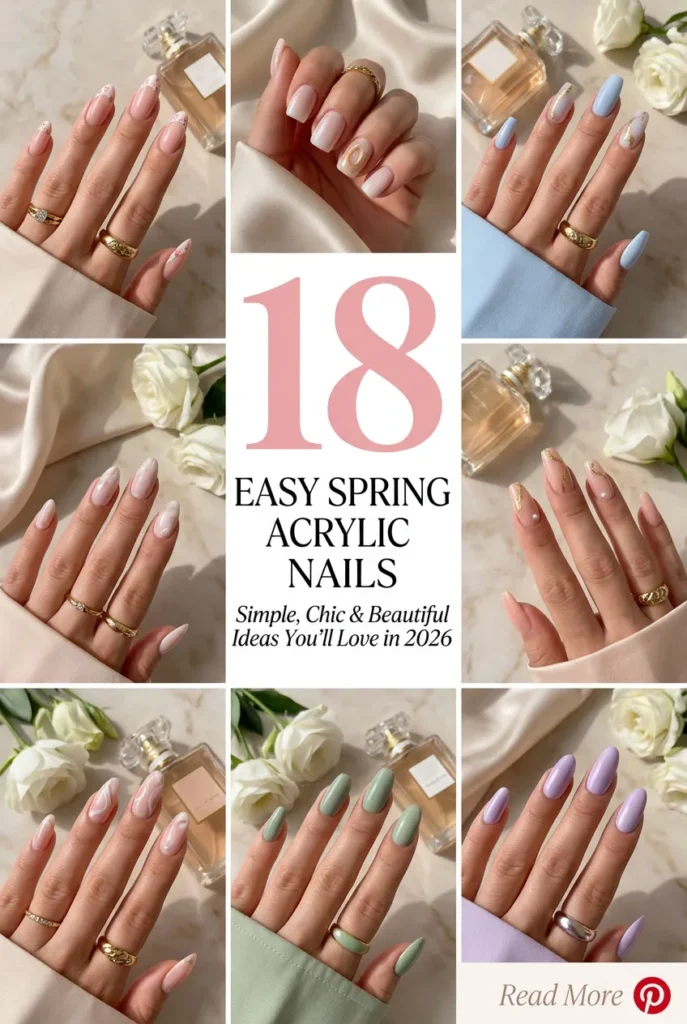 18 Easy Spring Acrylic Nails 🌼 Simple Chic Beautiful Ideas Youll Love in 2026