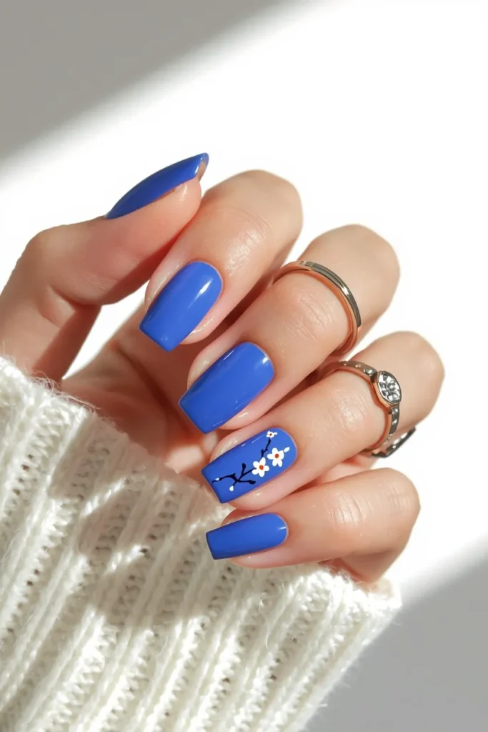 18. Blueberry Nails Square — Bold Graphic Perfectly Sweet