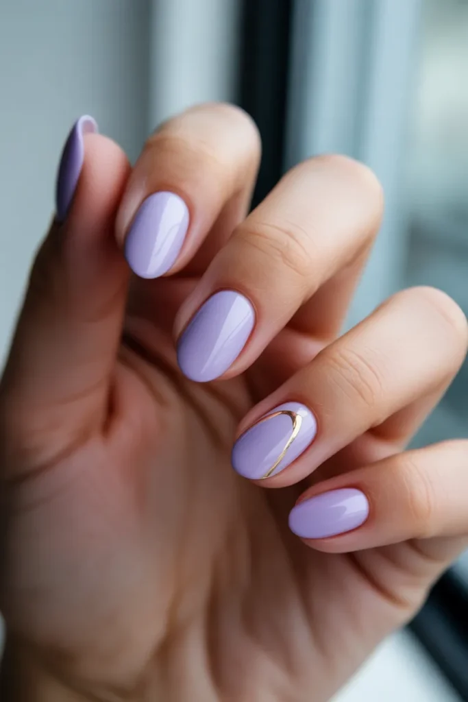 19 Korean Aesthetic Purple Nails — Minimalist