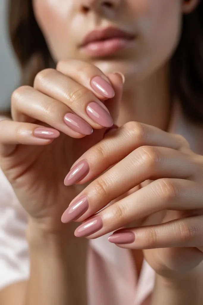 2. Pastel Pink Almond Nails — Soft Elegant and Very On Trend
