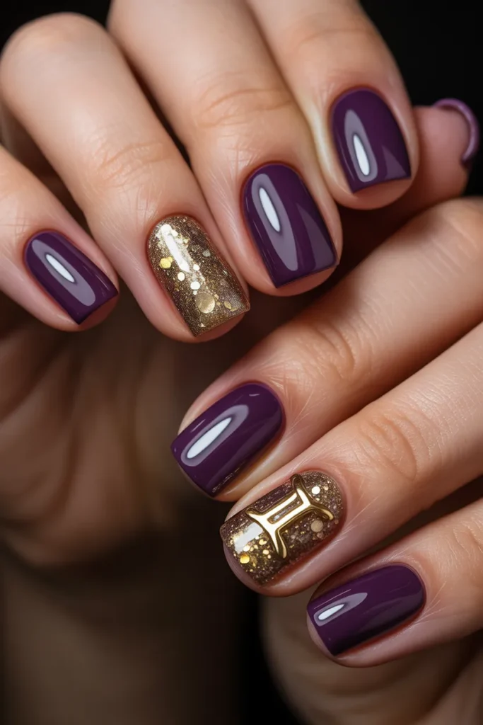 20 Gemini Nails Short — Jewel Tone Set · Beginner