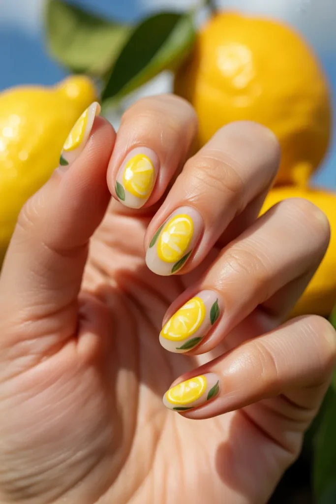 20 Lemon Nails Tutorial — Step by Step Whole Lemon · Beginner