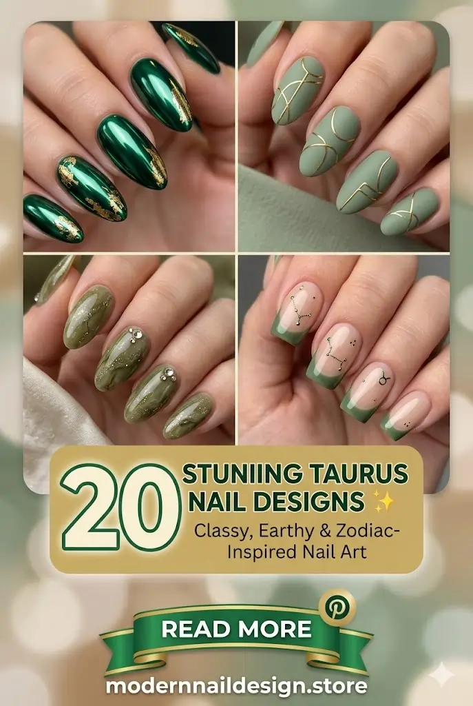 20 Stunning Taurus Nail Designs ✨ Classy Earthy Zodiac Inspired Nail Art 1