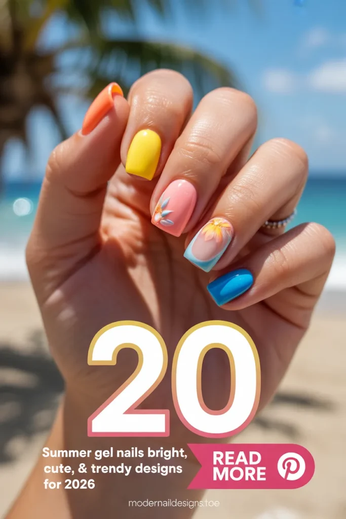 20 Summer Gel Nails ☀️ Bright Cute Trendy Designs for 2026