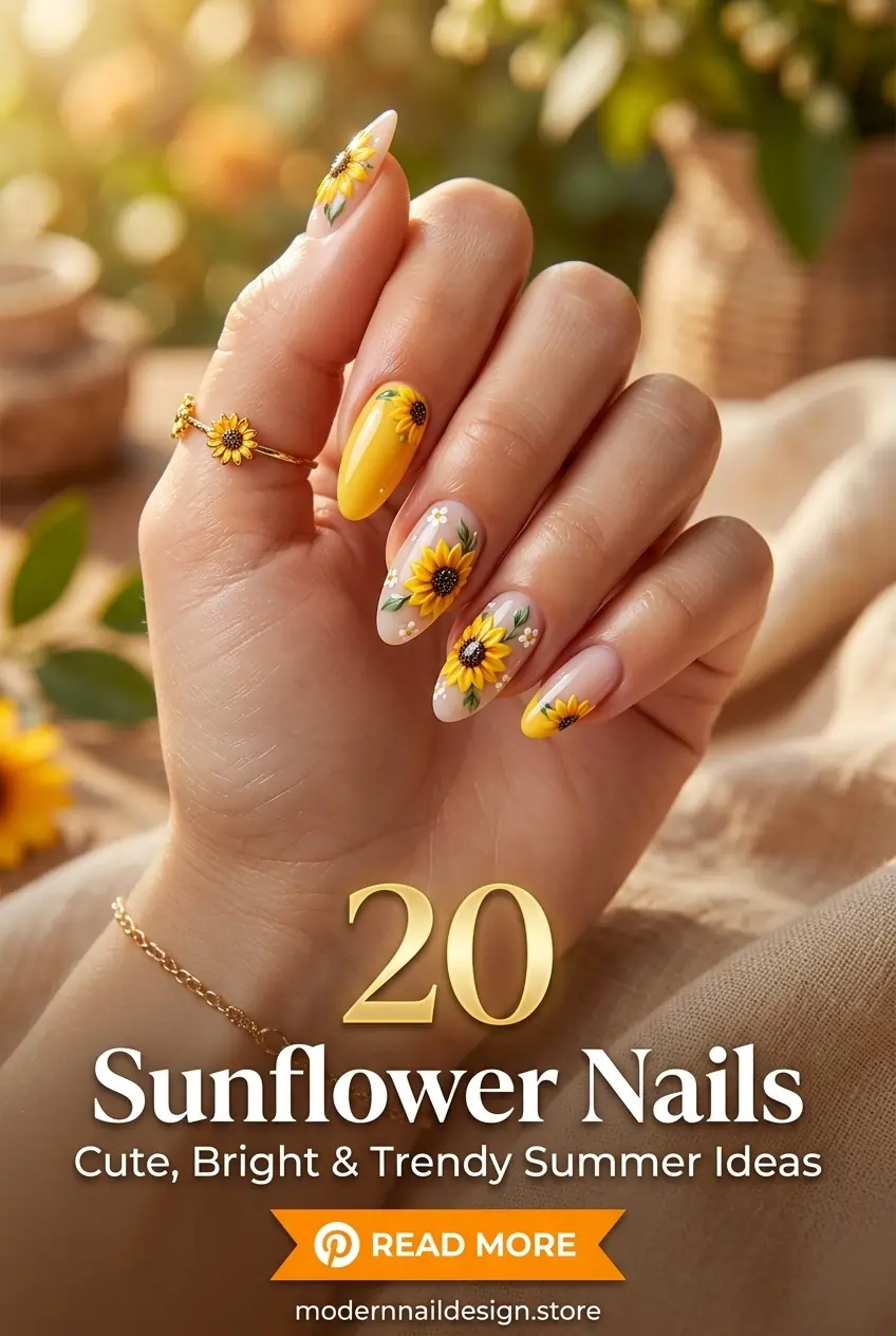 Sunflower Nails