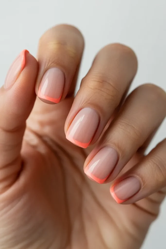 20. Minimal Summer Nails — Negative Space Clean Lines