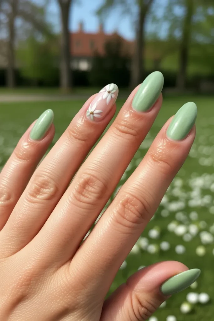 20. Mint Green Nails — Fresh and Unexpected