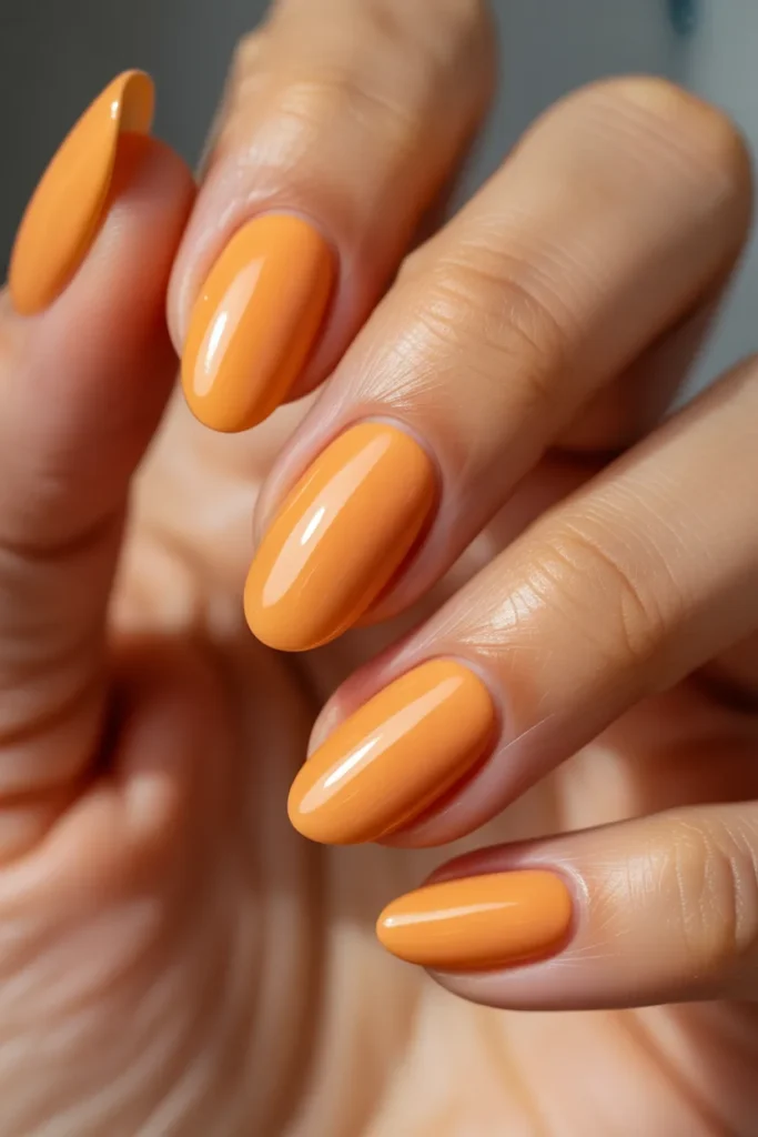 21 Orange Nails Inspiration — Glazed Effect · Intermediate