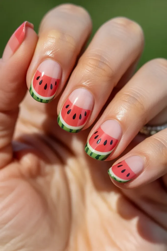 21 Press On Watermelon Nails · Beginner