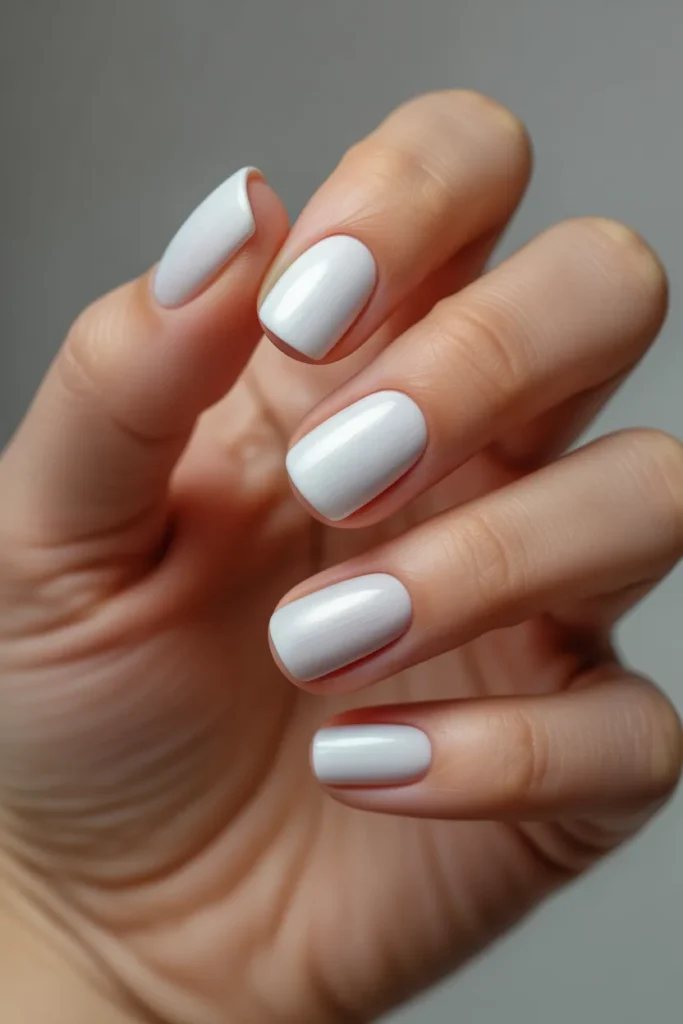 22 Cotton White Nails — Soft Matte Variation