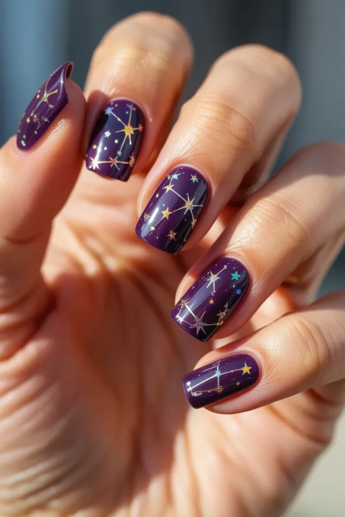 22 Gemini Nails — Holographic Star Glitter · Beginner